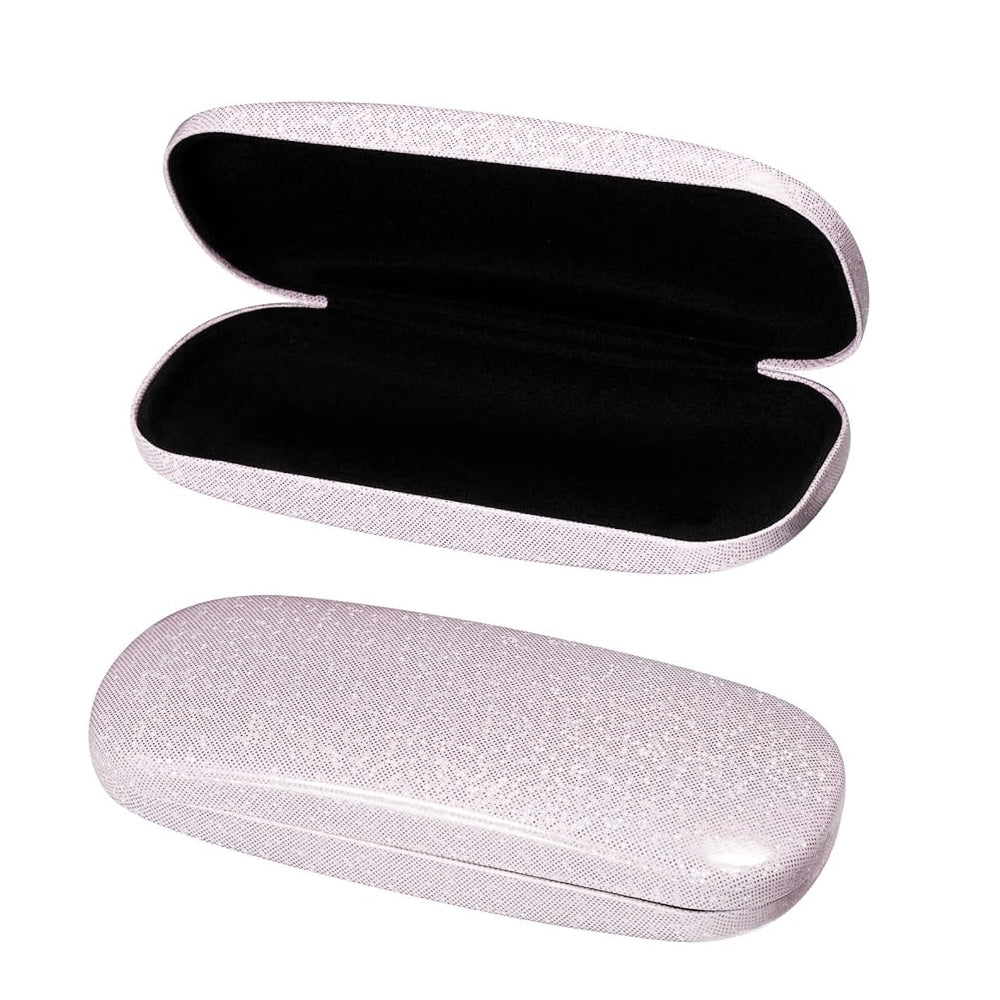 Glitter Hard Shell Glasses Case (White)