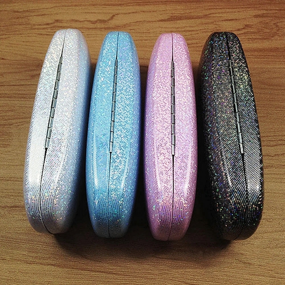 Glitter Hard Shell Glasses Case (Purple)