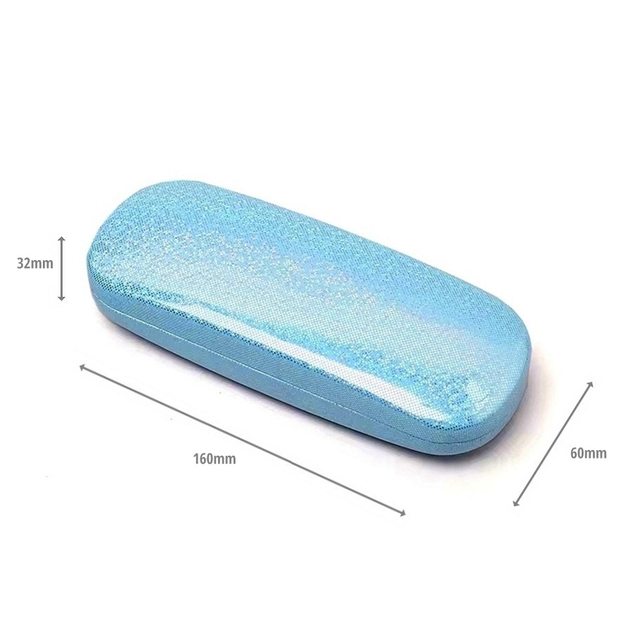 Glitter Hard Shell Glasses Case (Blue)