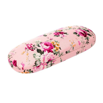 Floral Hard Shell Glasses Case (Pink)