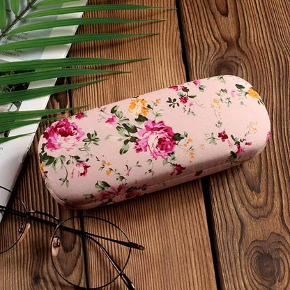 Floral Hard Shell Glasses Case (Pink)