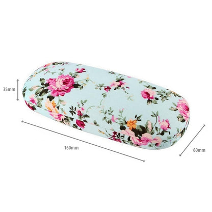 Floral Hard Shell Glasses Case (Blue)