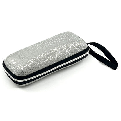 "Silver Swirl" Pattern Rigid Zipper Case