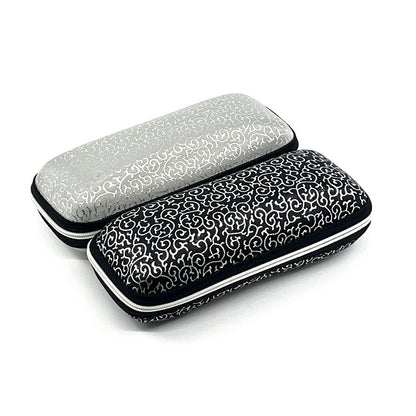 "Silver Swirl" Pattern Rigid Zipper Case