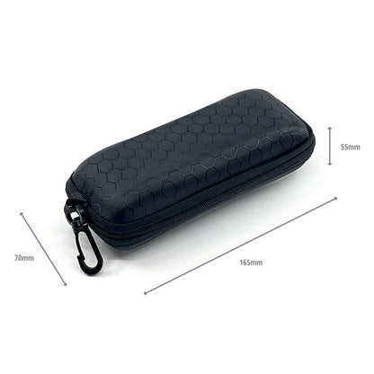 "Honeycomb" Pattern Rigid Zipper Case (With Clip)