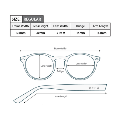 Oblong Magnified Reading Glasses R104