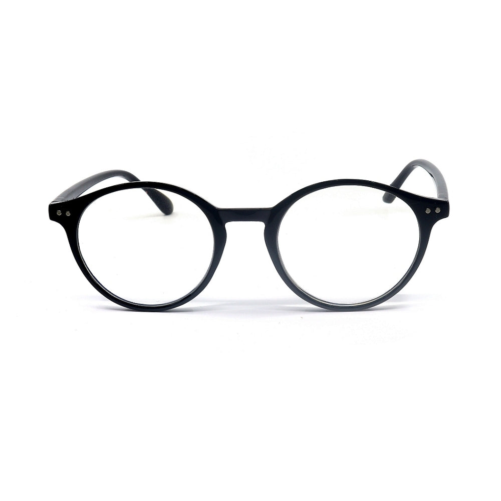 Round Magnified Reading Glasses R109 (Matte Black)