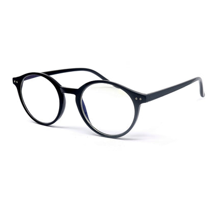 Round Magnified Reading Glasses R109 (Matte Black)