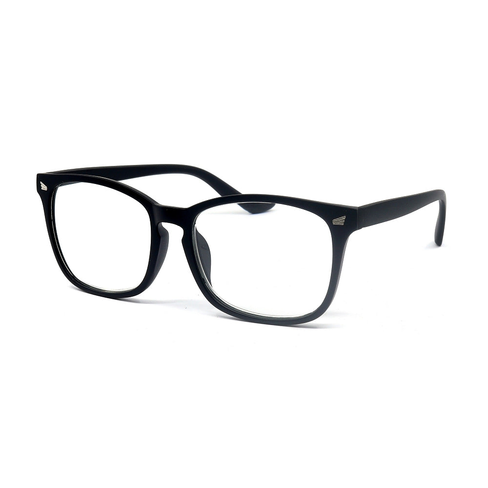 Square Magnified Reading Glasses R106 (Matte Black)