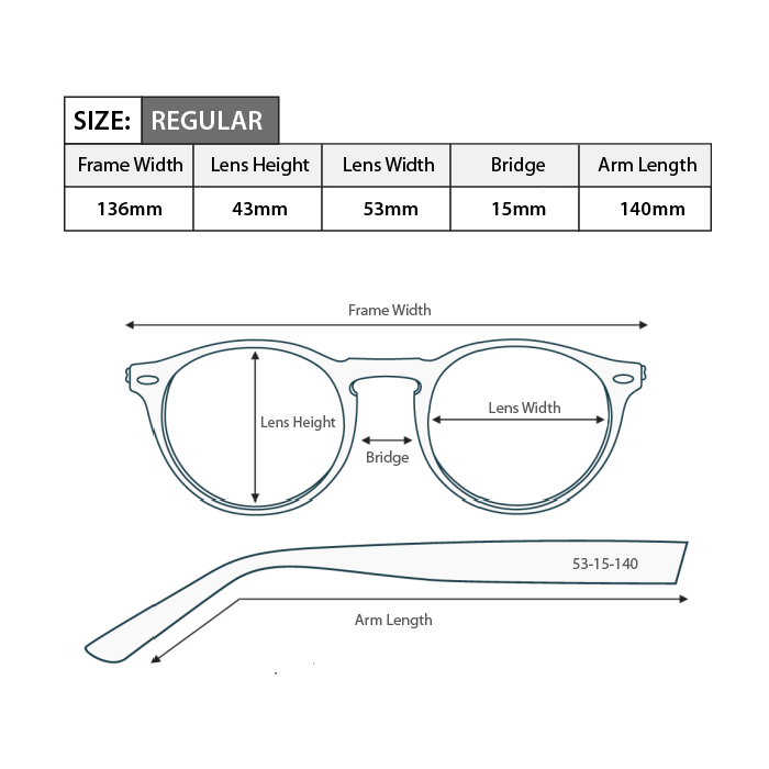 Square Magnified Reading Glasses R106 (Matte Black)