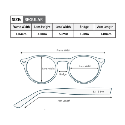 Square Magnified Reading Glasses R071