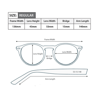 Square Magnified Reading Glasses R074