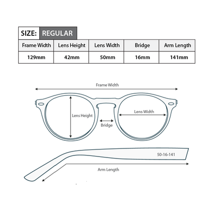 Reading glasses measurements online