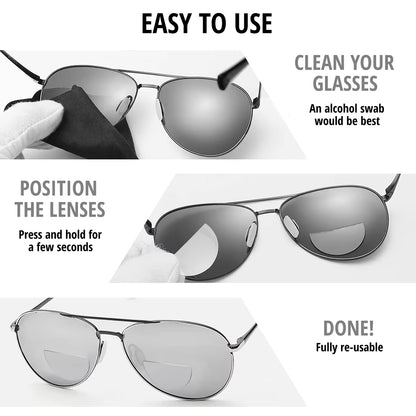 Stick-On Reading Glass Lenses L005